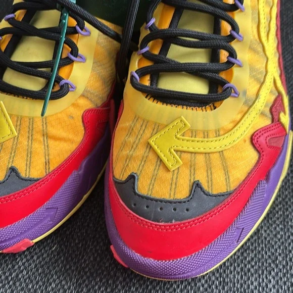 Vibrant Yellow and Red Sneakers - Picture 13 of 14